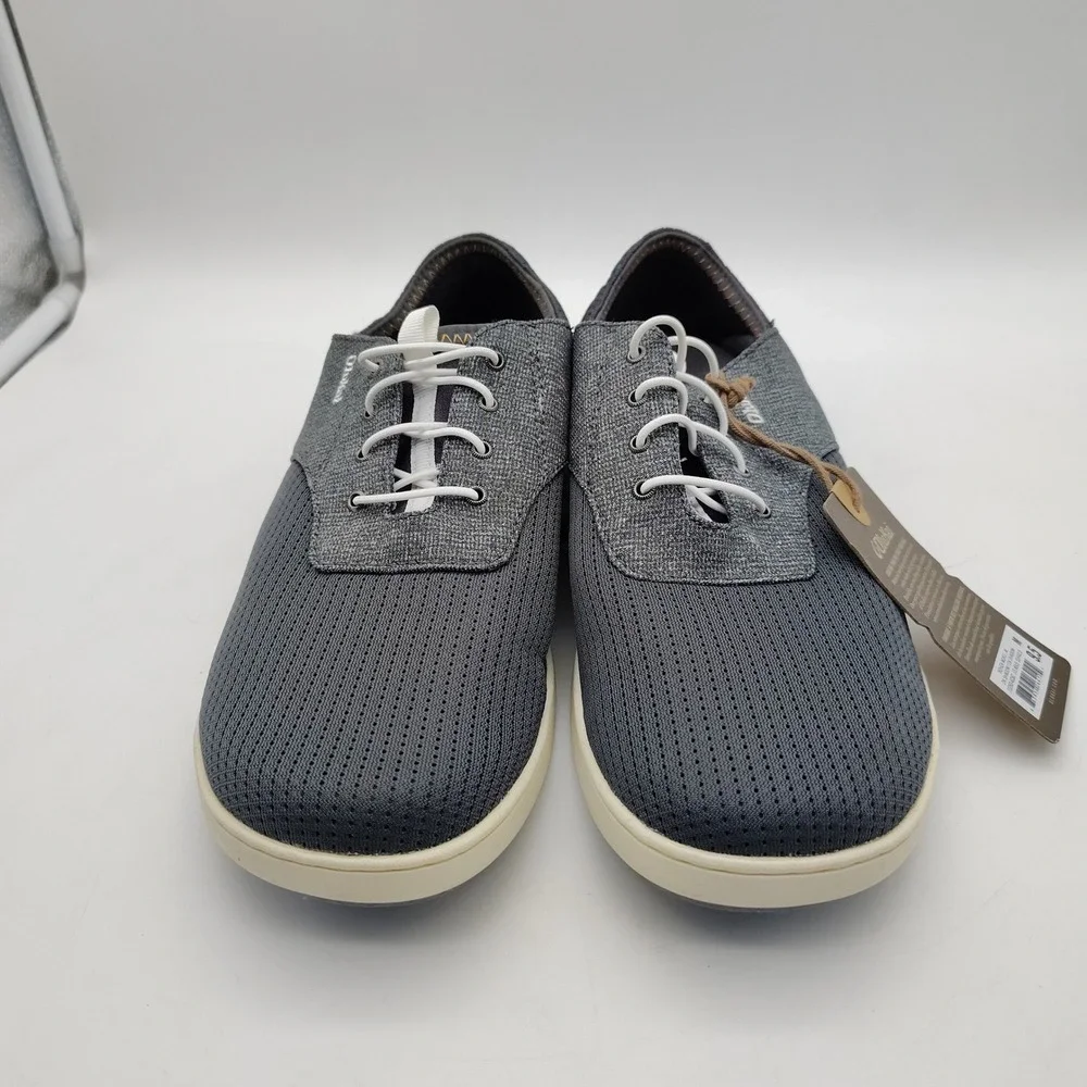 OluKai Nohea Moku Boat Shoes Mens 9.5 Dark Shadow Mesh Hybrid Sneakers Casual